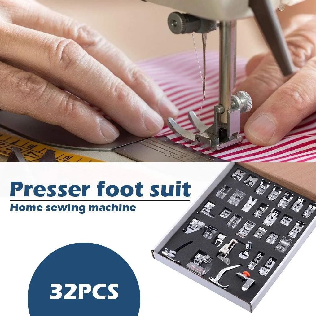 شووای هگربی 32 عددی / ست پایه چرخ خیاطی، پایه های چرخ خیاطی خانگی، کیت متنوع جایگزین برای برادر
