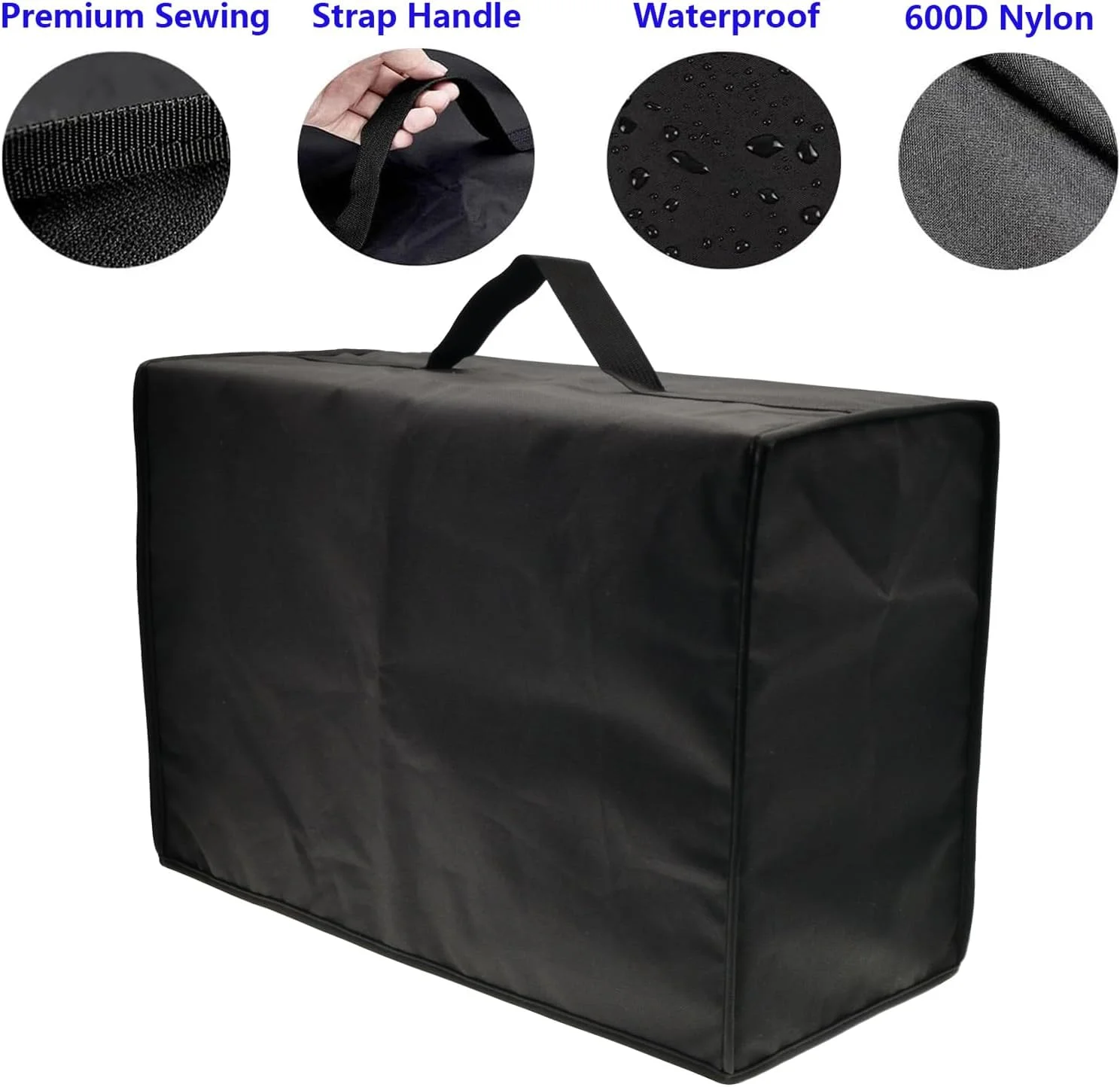 روکش چرخ خیاطی، روکش محافظ گرد و غبار برای اکثر چرخ خیاطی های استاندارد ، روکش مقاوم چرخ خیاطی نایلونی 600D، ضد گرد و غبار، ضد آب، مقاوم در برابر خراش، تاشو