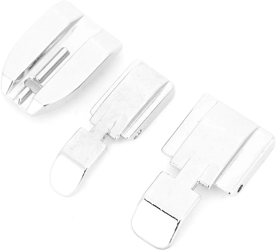 ست 3 عددی پایه زیپ دوزی استیل ضد زنگ نقره ای، نصب و استفاده آسان، ایده آل برای پروژه های خیاطی