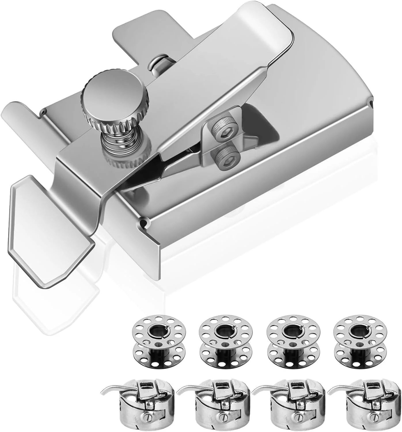 راهنمای درز مغناطیسی SNSYGN، لوازم جانبی ماشین خیاطی، لوازم جانبی خیاطی با ماشین های خیاطی، جعبه ماسوره، ماشین های خیاطی، ماسوره برای صنایع دستی، خیاطی، سازگار با لودر جلو