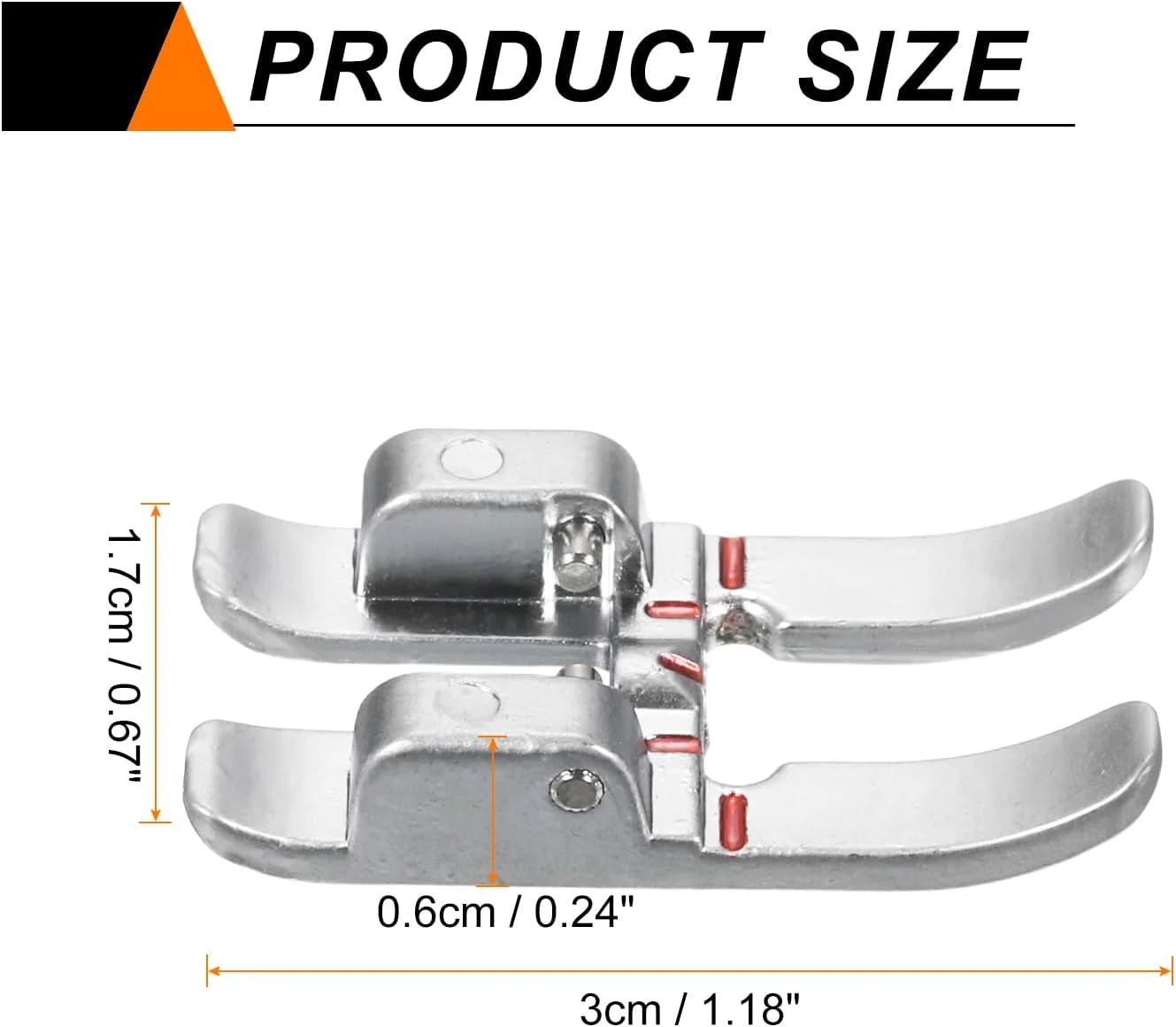پایه دوخت اپلیکه پنجه باز 6 میلی‌متری از جنس استیل ضد زنگ برای چرخ خیاطی مدل 93-036931-91