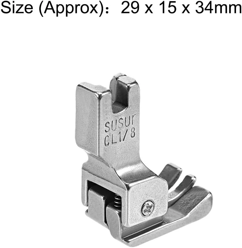 پایه دوخت لبه دوز صنعتی سمت چپ، مناسب برای چرخ خیاطی های صنعتی (1/8 اینچ)