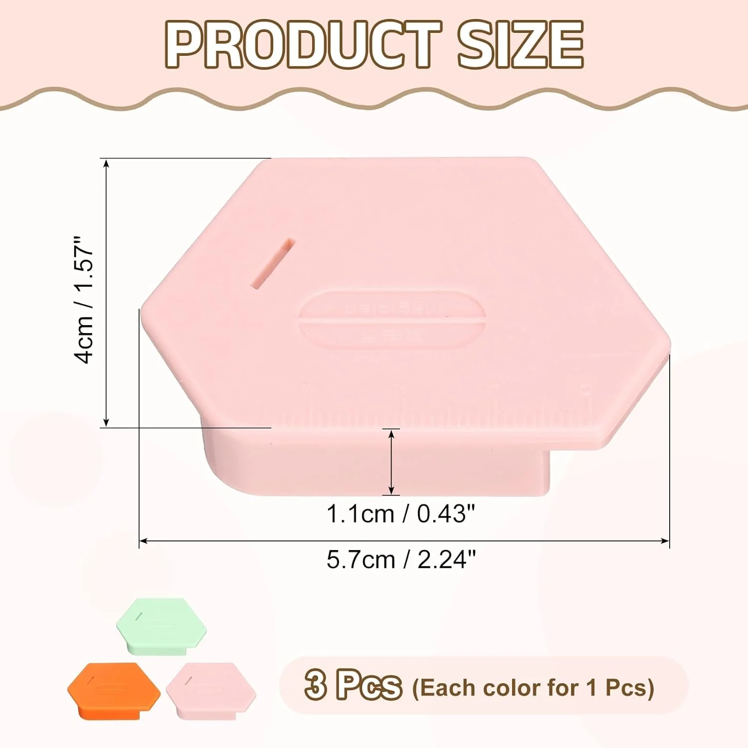 راهنمای درز مغناطیسی 3 عددی برای چرخ خیاطی، راهنمای لبه دوزی چند ضلعی 5.7 سانتی متری با مقیاس، ابزار اندازه گیری لبه مغناطیسی برای لوازم و ملزومات خیاطی جهانی، 3 رنگ