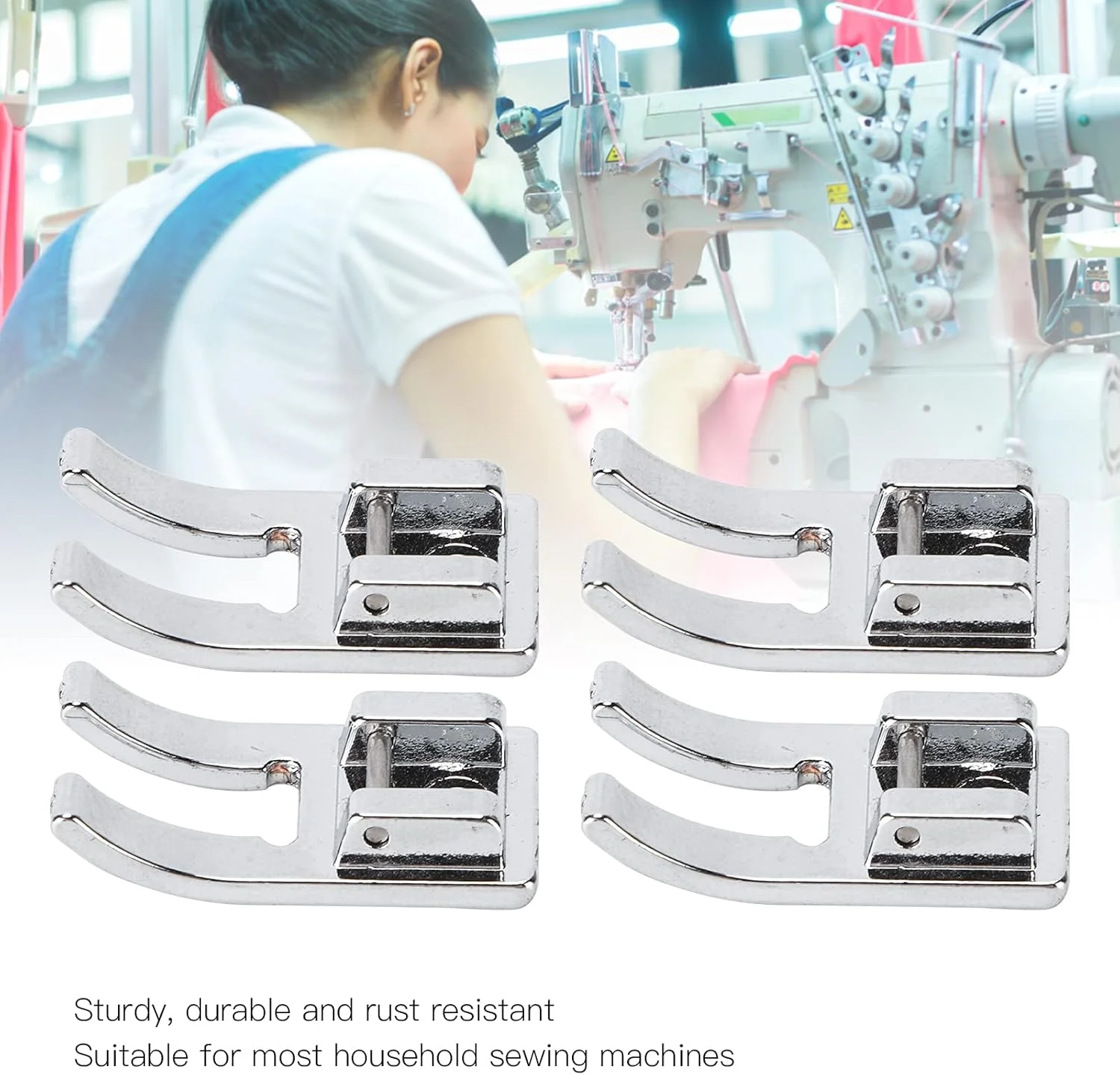 10 عدد پایه باز انگشتی استیل ضد زنگ برای اپلیکه، گلدوزی و لوازم جانبی ماشین های خیاطی خانگی