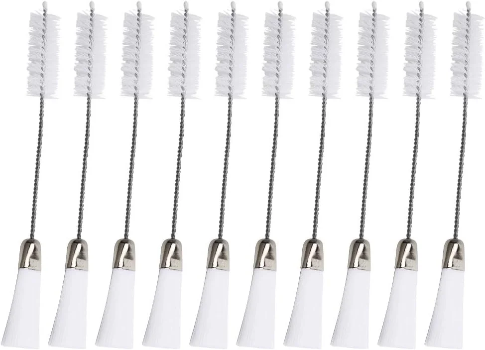 10 عدد برس تمیز کننده نایلونی استیل دو سر، لوازم جانبی چرخ خیاطی چند منظوره