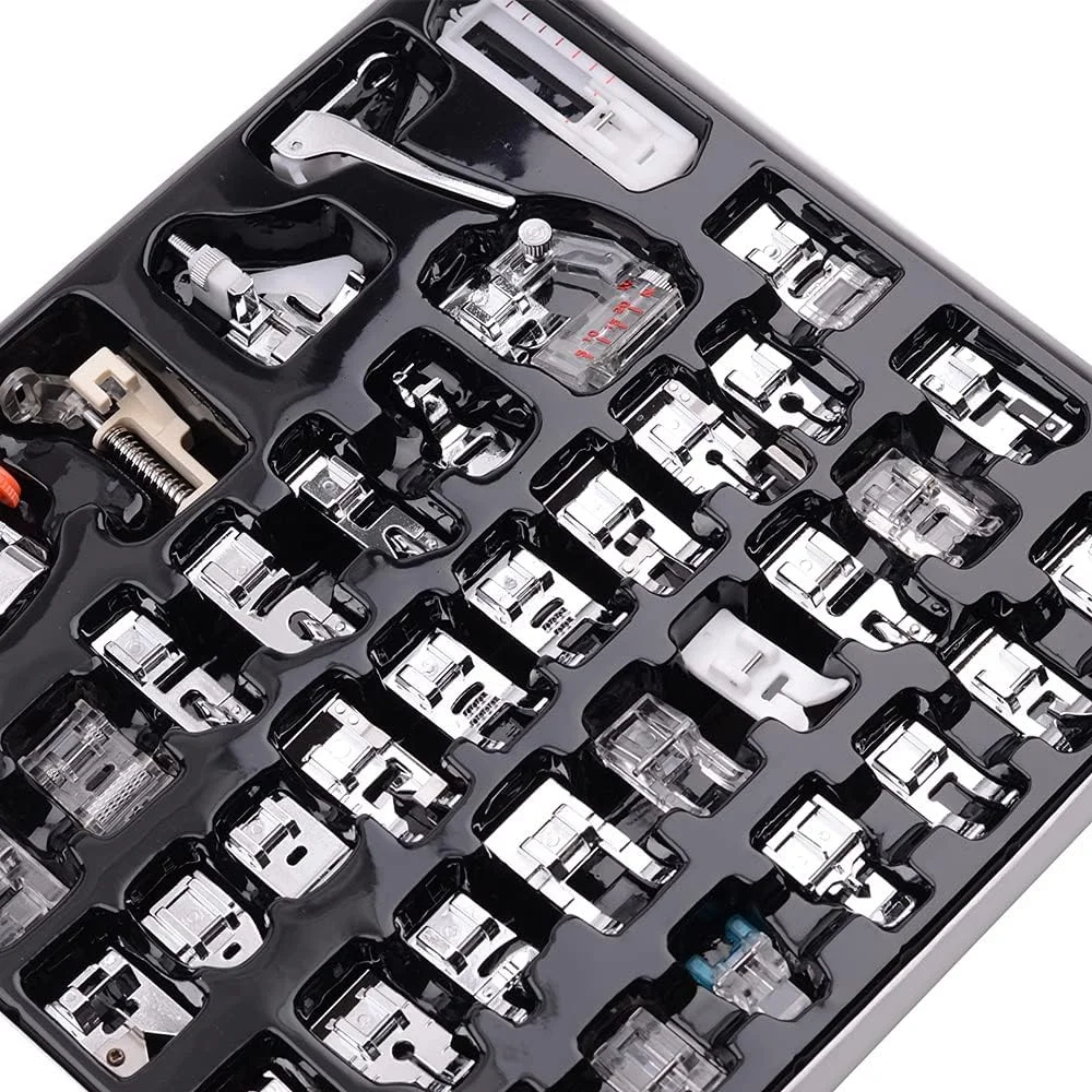 مجموعه ۴۲ عددی پایه های چرخ خیاطی استیل ضد زنگ برای ژانومه، برادر، سینگر، کیت تعمیر