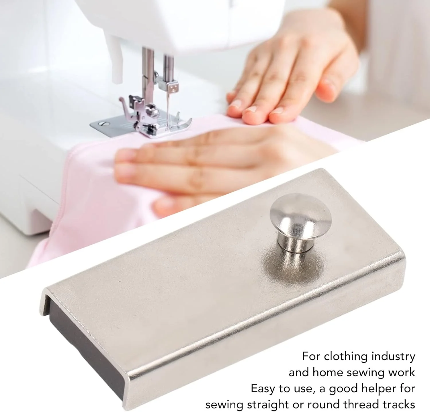 ۱۰ عدد راهنمای درز استیل ضد زنگ، اتصالات مغناطیسی دستگاه خیاطی برای کار خیاطی خانگی صنعتی