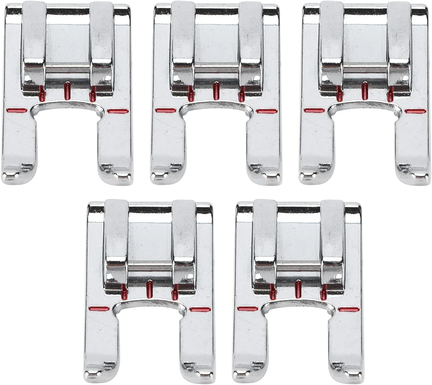 پایه دوخت ساتن GAESHOW، 5 عددی، استیل ضد زنگ، چند منظوره، مناسب برای چرخ خیاطی های خانگی، لوازم جانبی پایه فشاری