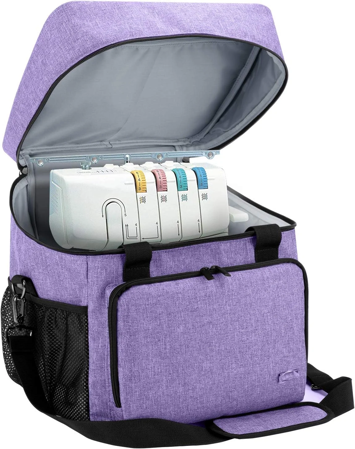 کیف چرخ سردوز لوکسیا مناسب برای اکثر چرخ‌های سردوز استاندارد، کیف سردوز با جیب‌های نگهداری لوازم جانبی (طراحی ثبت شده) بنفش CALX11902