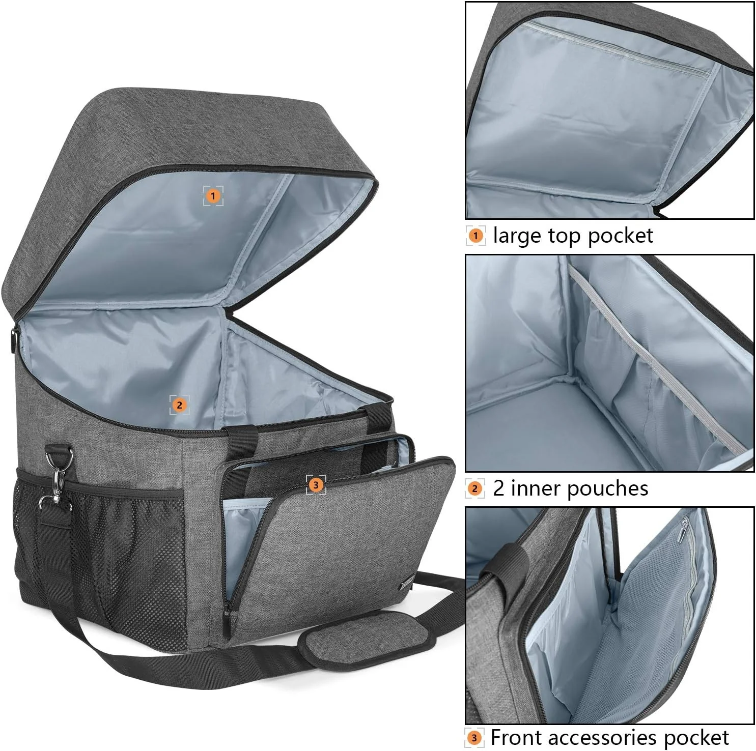 کیف سردوز لوکسیا برای اکثر ماشین های سردوز استاندارد، کیف سردوز با جیب های نگهداری لوازم جانبی (طراحی ثبت شده)