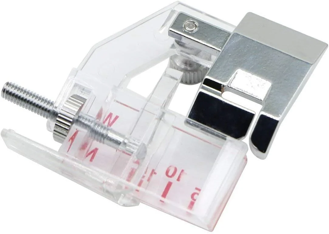 پایه نوار اریب دوز قابل تنظیم 5 تا 20 میلی‌متر مناسب برای تمامی چرخ خیاطی‌های پایین پایه، سینگر، برادر، بیبی‌لاک، یورو-پرو، ژانومه، کنمور، وایت، جوکی، نیو هوم، سیمپلیسیتی، النا و غیره