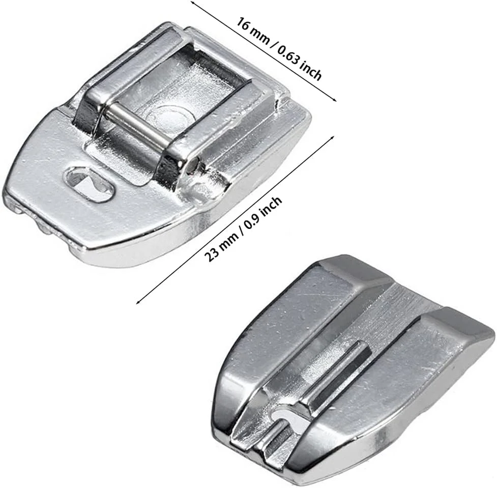 مجموعه 4 عددی پایه زیپ دوزی چرخ خیاطی Stormshopping، شامل پایه زیپ دوزی باریک و مخفی، مناسب برای اکثر چرخ خیاطی های پایه کوتاه Singer، Brother، Janome، Babylock