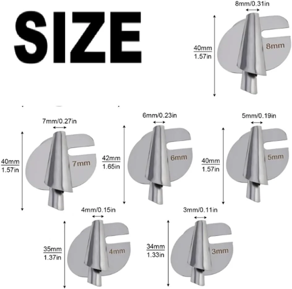 پایه لب تو (۳ تا ۸ میلی‌متر)