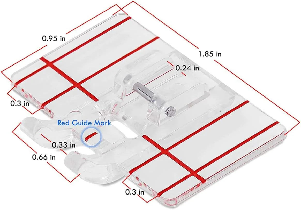 پایه دوخت حاشیه با روکش شفاف مناسب برای چرخ خیاطی های خانگی با پایه کوتاه