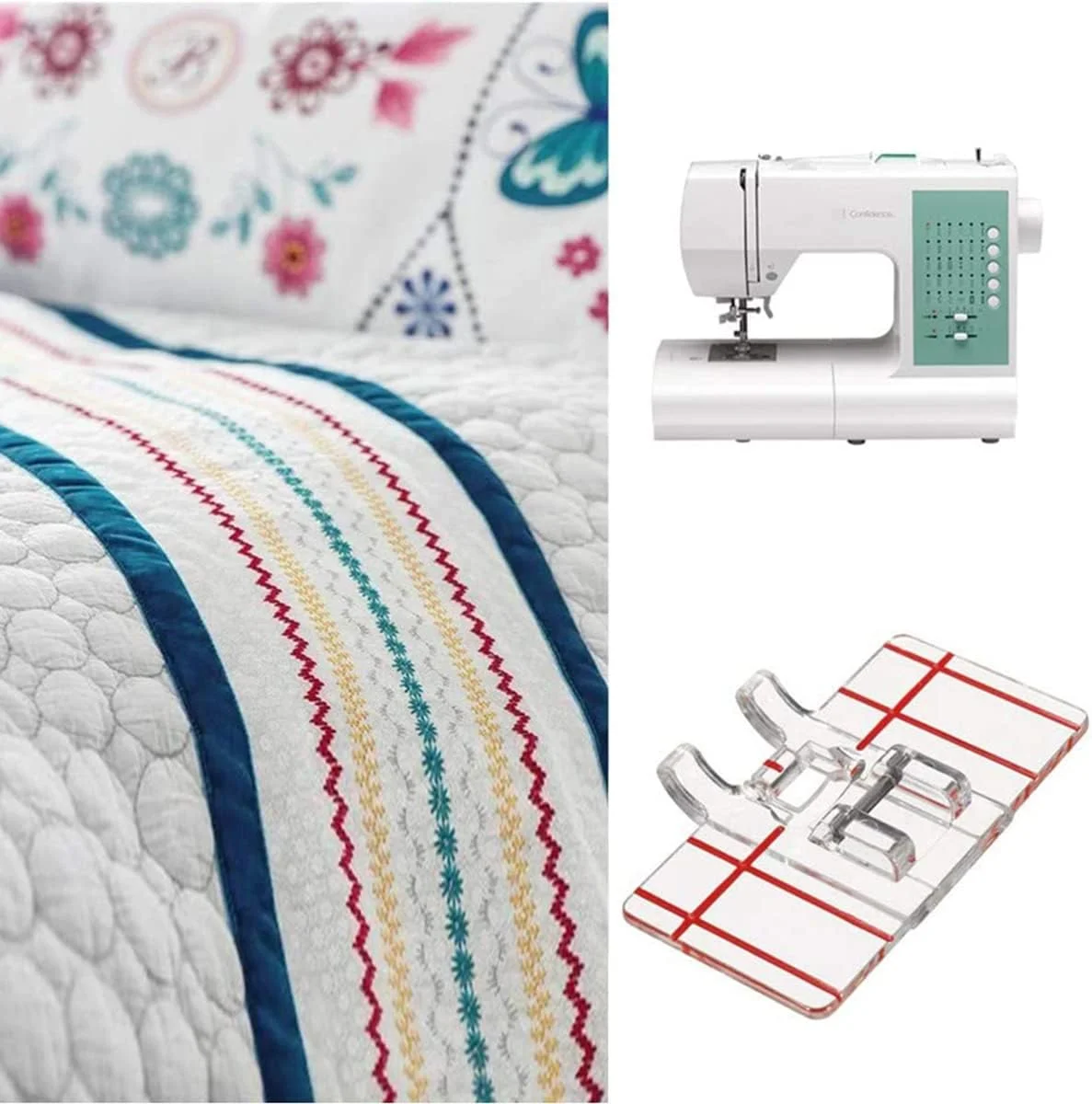 پایه دوخت حاشیه با روکش شفاف مناسب برای چرخ خیاطی های خانگی با پایه کوتاه