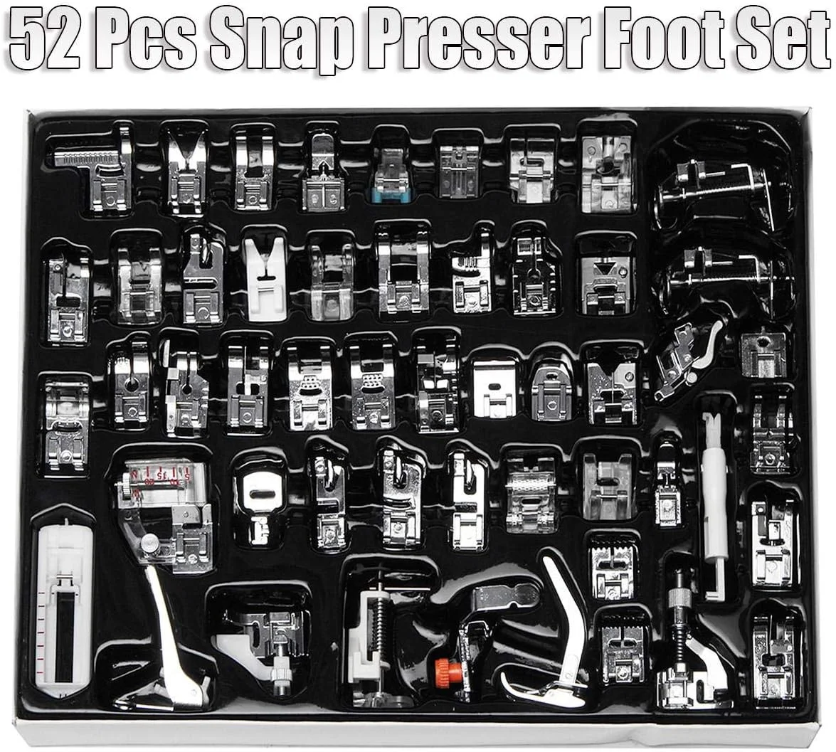 مجموعه 52 عددی پایه های چرخ خیاطی حرفه ای خانگی
