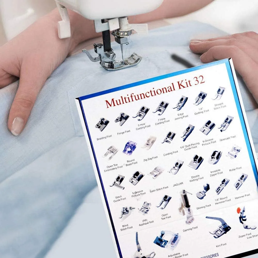 ست پایه های چرخ خیاطی سیوان، مناسب برای Brother، Baby Lock، Singer، Elna، Toyota، New Home، Simplicity، Janome، Kenmore و چرخ خیاطی های پایه کوتاه (32 قطعه)