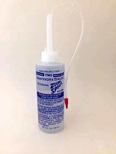 روغن دان زوم اسپوت ۱ ~ ۴ اونس، روغن سفید شفاف برای چرخ خیاطی، ساخت ایالات متحده آمریکا