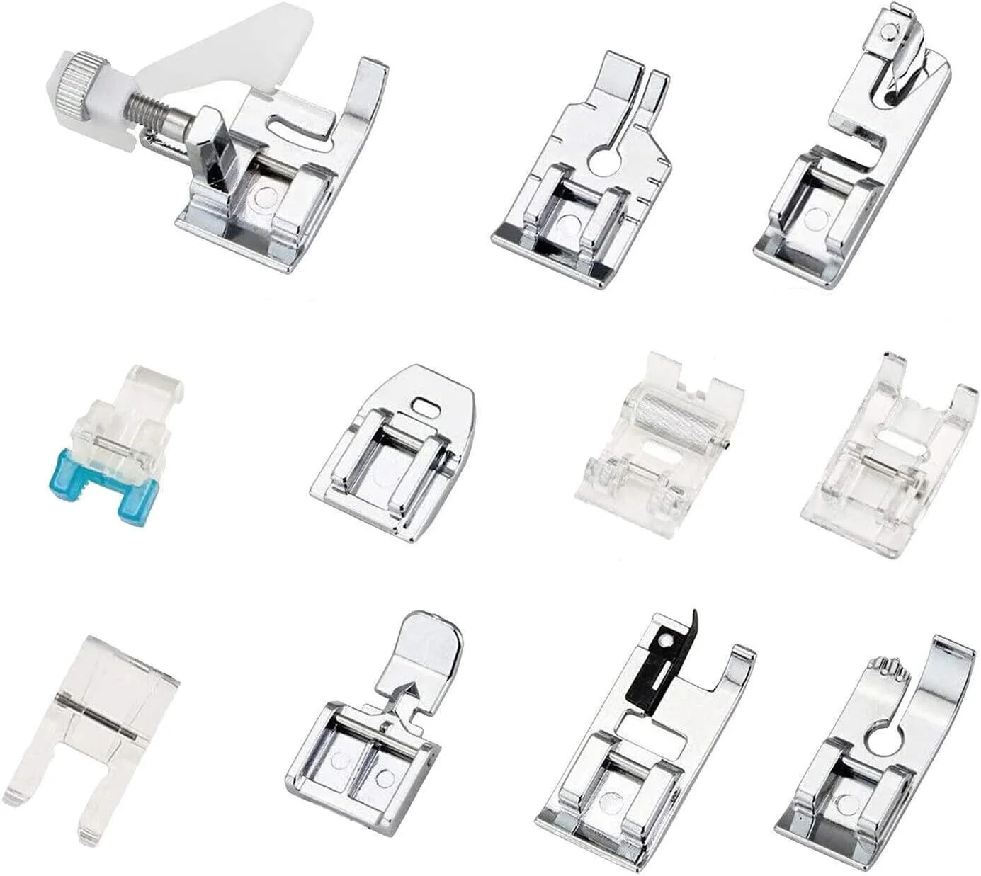 پایه های چرخ خیاطی TECKEEN مدل 11X Snap On، لوازم جانبی جایگزین پایه چرخ خیاطی برای Brother، Singer