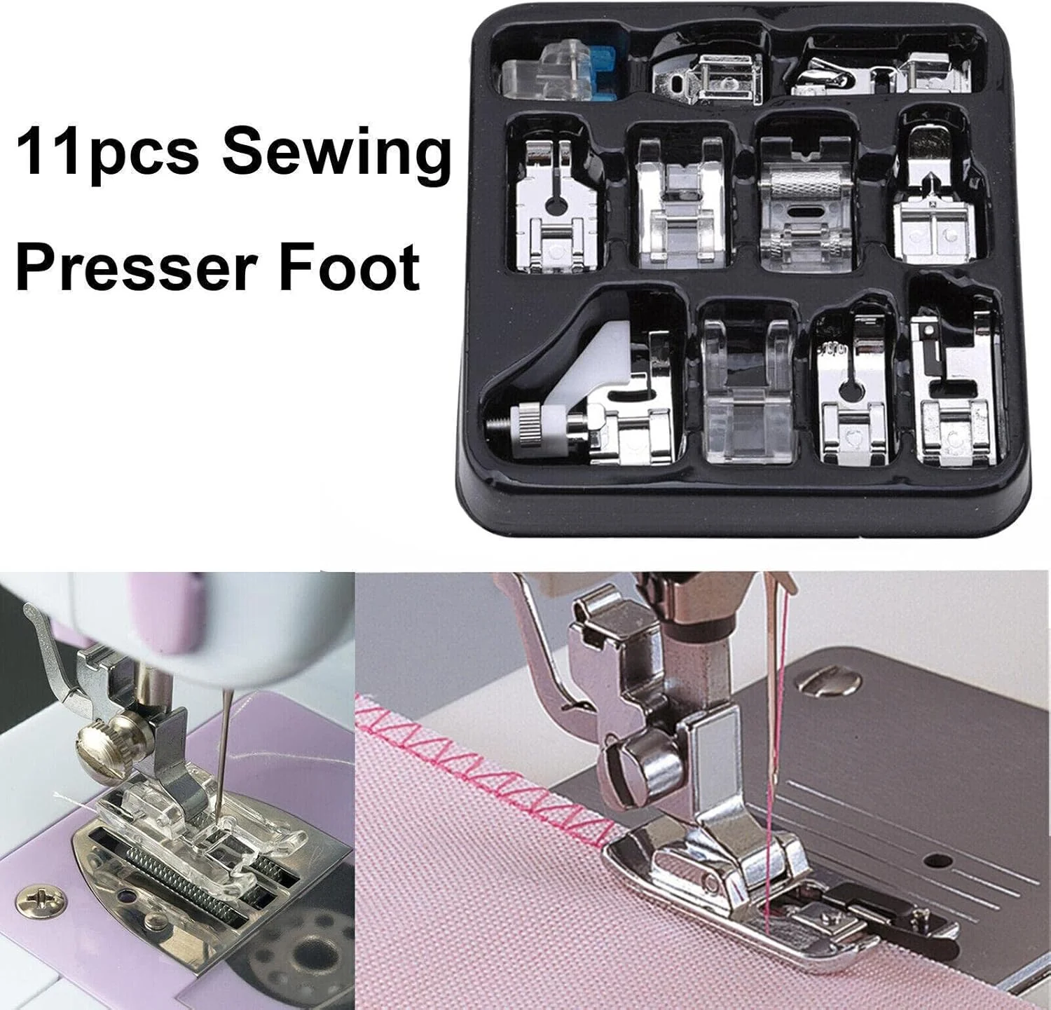 پایه های چرخ خیاطی TECKEEN مدل 11X Snap On، لوازم جانبی جایگزین پایه چرخ خیاطی برای Brother، Singer