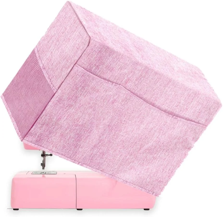 روکش چرخ خیاطی TEQIN با جیب های نگهداری، روکش محافظ تاشو چرخ خیاطی، روکش ضد گرد و غبار لحافی محافظ جهانی سازگار با اکثر چرخ خیاطی های استاندارد - صورتی