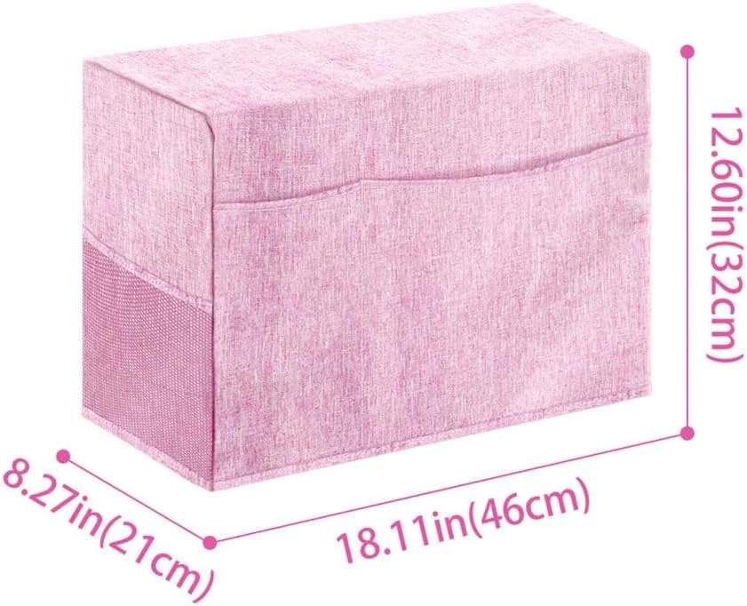 روکش چرخ خیاطی TEQIN با جیب های نگهداری، روکش محافظ تاشو چرخ خیاطی، روکش ضد گرد و غبار لحافی محافظ جهانی سازگار با اکثر چرخ خیاطی های استاندارد - صورتی