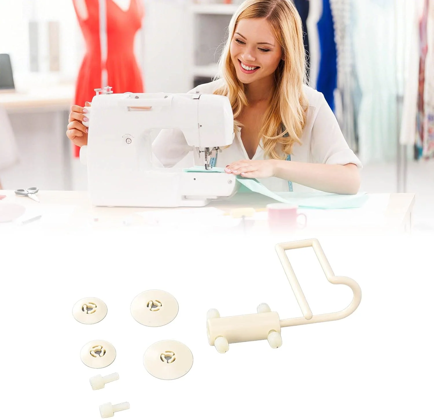 نگهدارنده قرقره نخ، کیت قرقره بیرونی چند منظوره برای چرخ خیاطی های خانگی