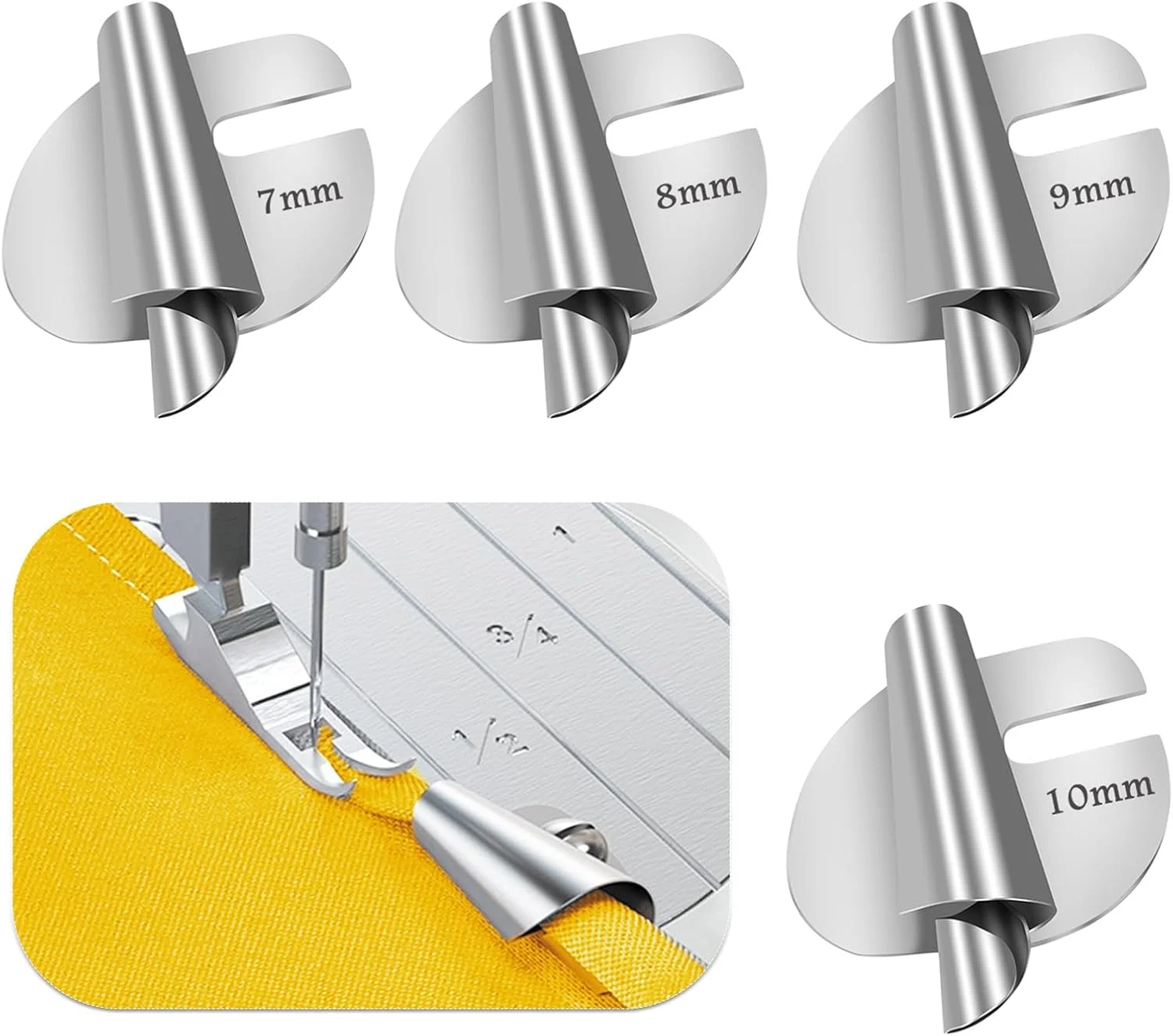 پایه لب تو (تولون) تیگاری، پایه دوخت لب تو، در اندازه های ۷/۸/۹/۱۰ میلی متر، مناسب برای چرخ خیاطی های خانگی و صنعتی، لوازم جانبی خیاطی