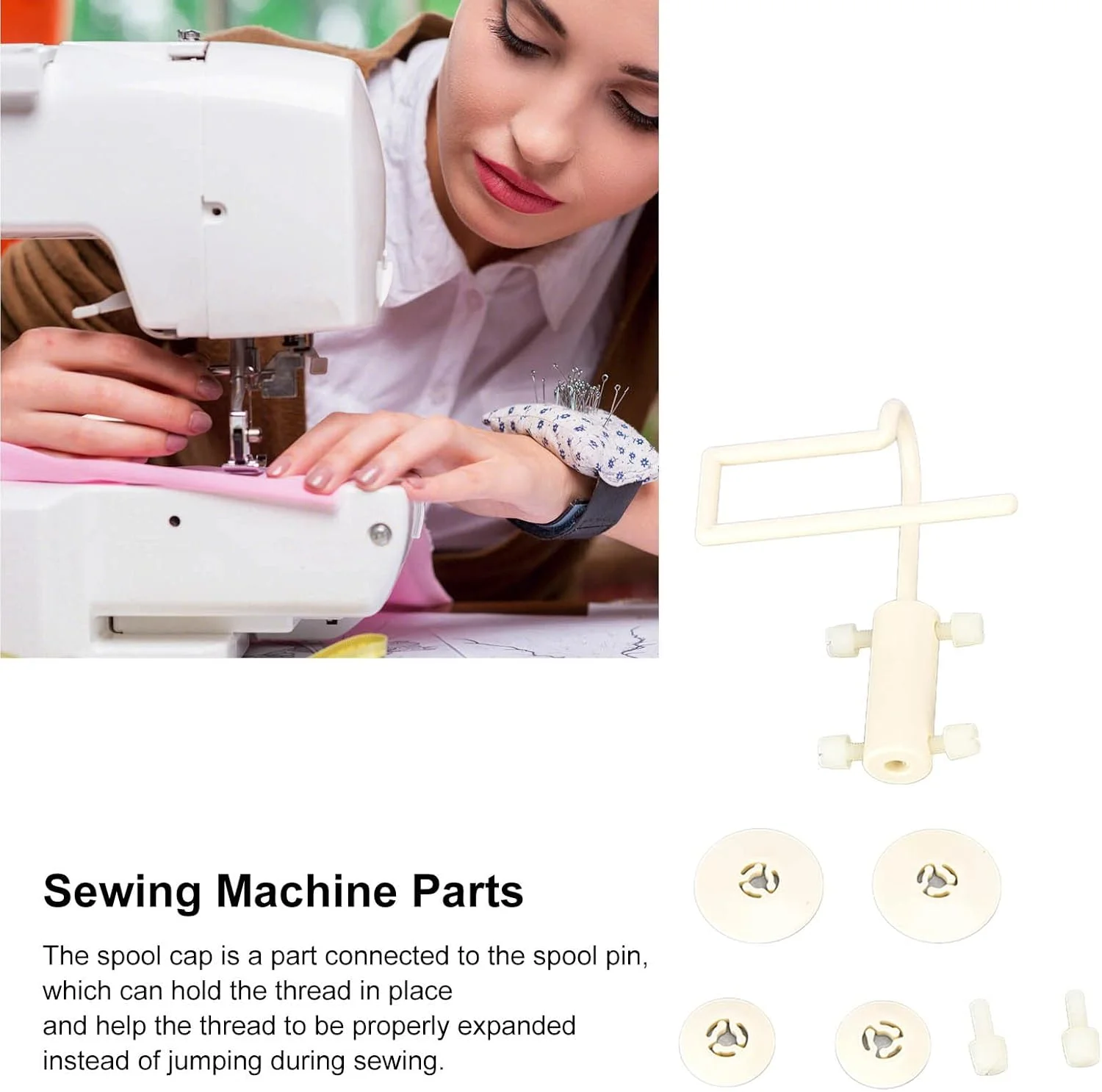 نگهدارنده قرقره نخ، کیت قرقره بیرونی چند منظوره برای چرخ خیاطی های خانگی