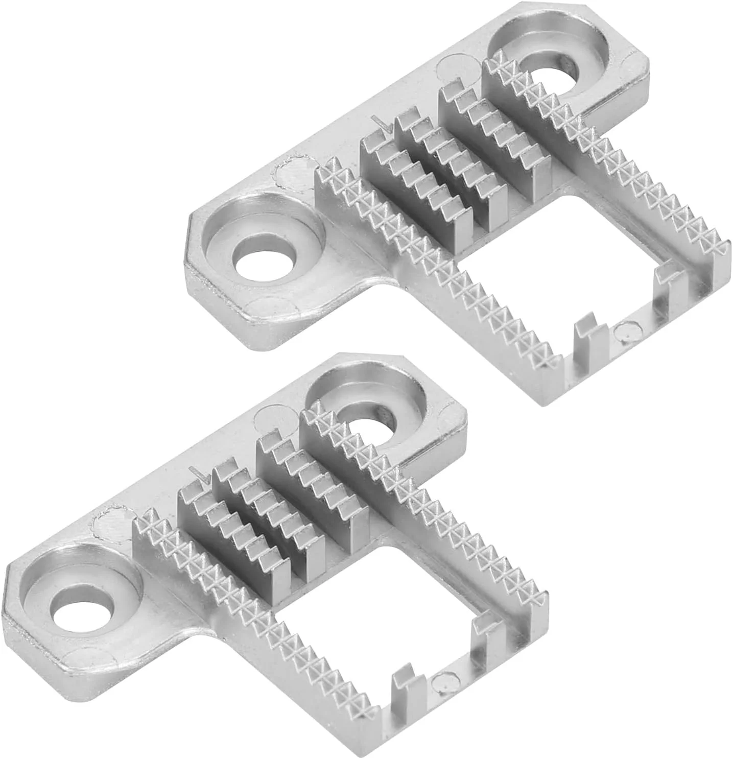 قطعات فلزی بادوام جایگزین دندانه تغذیه چرخ خیاطی برای مدل های 4423/5532/44s، 2 عدد، برای خیاطی خانگی، جنس آهن