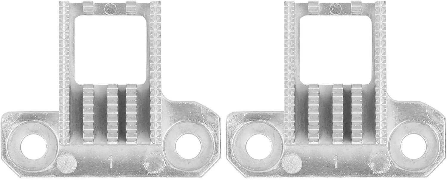قطعات فلزی بادوام جایگزین دندانه تغذیه چرخ خیاطی برای مدل های 4423/5532/44s، 2 عدد، برای خیاطی خانگی، جنس آهن