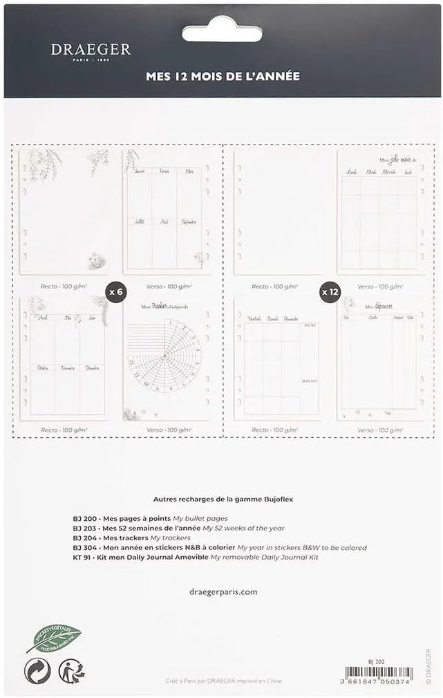 برگه های جایگزین بولت ژورنال توگا، چند رنگ، تک سایز