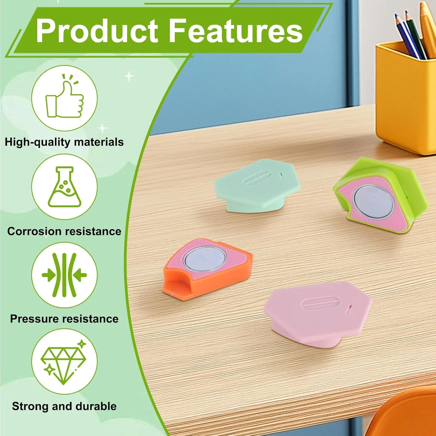 بسته 4 عددی راهنمای درز مغناطیسی، راهنمای درز مغناطیسی برای چرخ خیاطی، لوازم جانبی خیاطی چند منظوره برای چرخ خیاطی، ابزار آموزشی بست چند منظوره