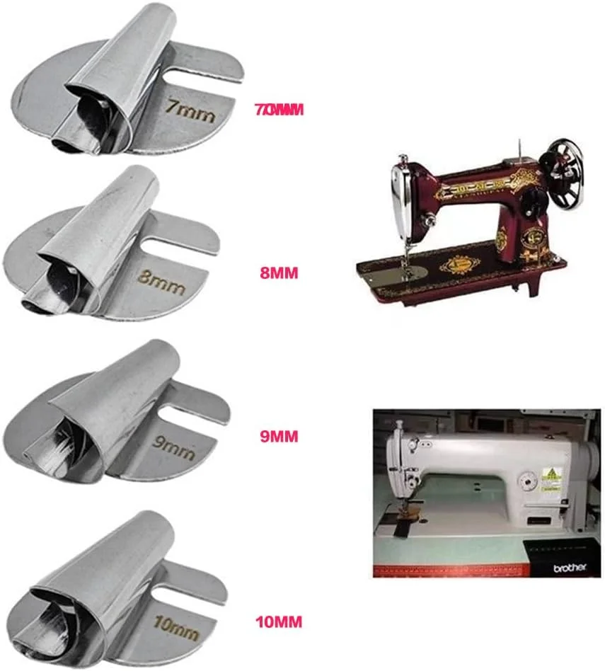 پایه لب تو (لبه گردان) چرخ خیاطی TSUOUKL، بسته 4 عددی، سایزهای 7/8/9/10 میلی متر، مناسب چرخ خیاطی های خانگی و صنعتی