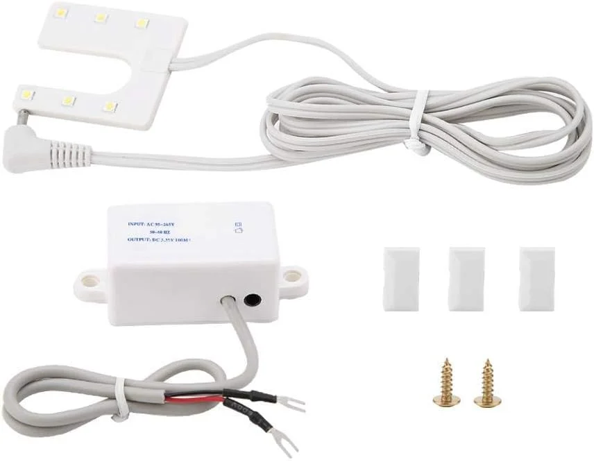 چراغ رومیزی U شکل، چراغ LED چرخ خیاطی 6-LED 0.3 وات، چراغ کار LED لوازم جانبی چرخ خیاطی دوشاخه CN 220 ولت