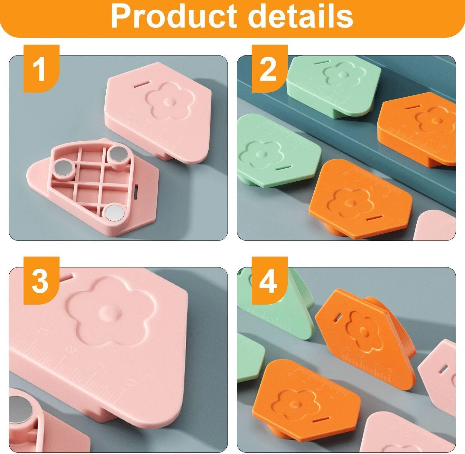 ۳ عدد راهنمای چرخ خیاطی با طرح گل، با موقعیت یاب مغناطیسی خیاطی، لوازم چرخ خیاطی، لوازم جانبی خیاطی DIY.