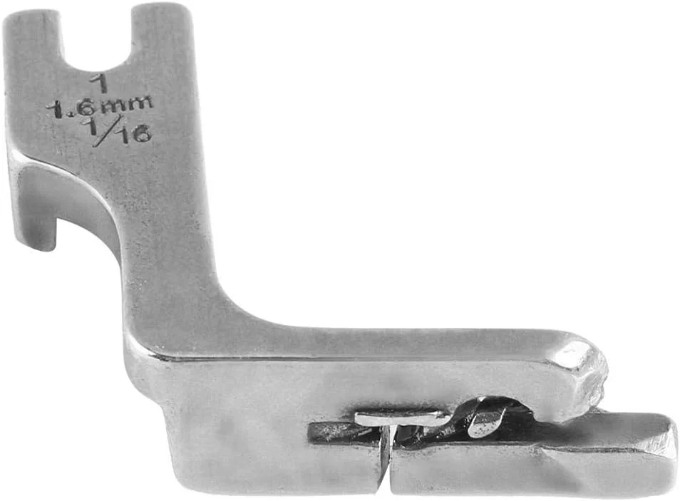 پایه زیپ دوزی صنعتی یونیورسال، پایه دوخت زیپ، لبه رول شده برای دستگاه تخت تک سوزنه (1.6 میلی متر)