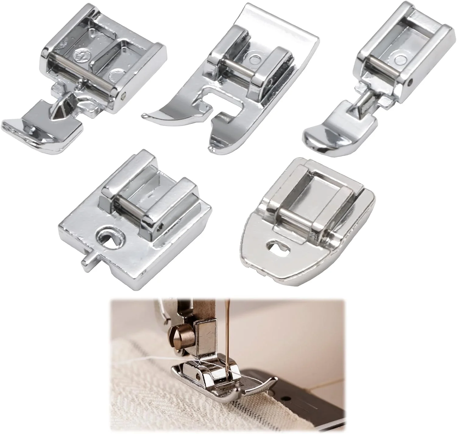 ست 5 عددی پایه زیپ دوزی، پایه های دوخت زیگزاگ گیره ای، کیت پایه راه رونده فشاری جهانی نامرئی برای چرخ خیاطی های خانگی پایه کوتاه سینگر، برادر، بیبی لاک، تویوتا و ژانومه ست 5 عددی پایه زیپ دوزی، پایه های دوخت زیگزاگ گیره ای، کیت پایه راه رونده فشاری جهانی نامرئی برای چرخ خیاطی های خانگی پایه کوتاه سینگر، برادر، بیبی لاک، تویوتا و ژانومه