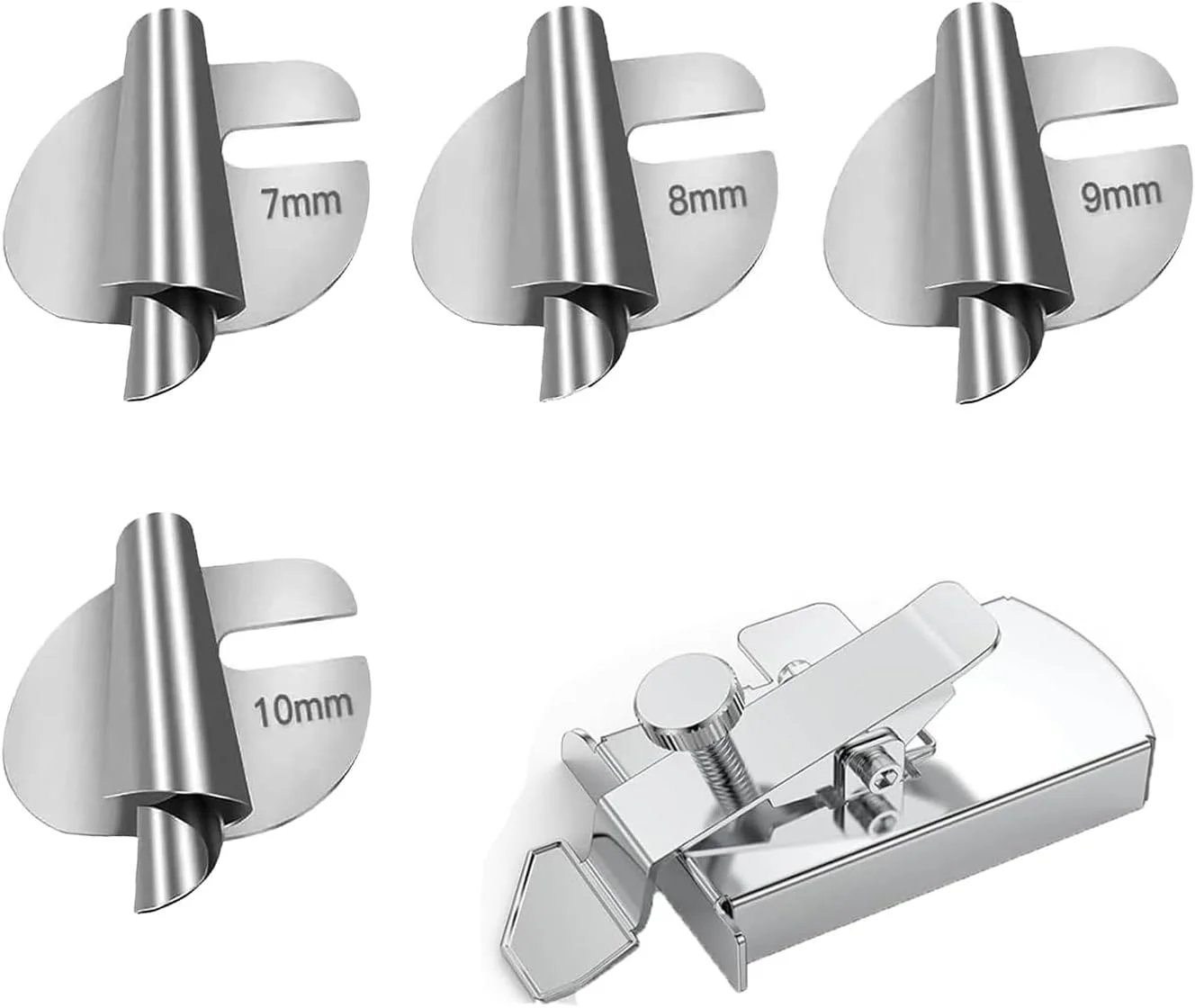 مجموعه 5 عددی لوازم جانبی عمومی چرخ خیاطی، مجموعه پایه لب تو رول، پایه دوخت برای لبه های رول شده، پایه فشار دهنده لبه رول شده 7/8/9/10 میلی متری، مناسب برای انواع چرخ خیاطی مجموعه 5 عددی لوازم جانبی عمومی چرخ خیاطی، مجموعه پایه لب تو رول، پایه دوخت برای لبه های رول شده، پایه فشار دهنده لبه رول شده 7/8/9/10 میلی متری، مناسب برای انواع چرخ خیاطی