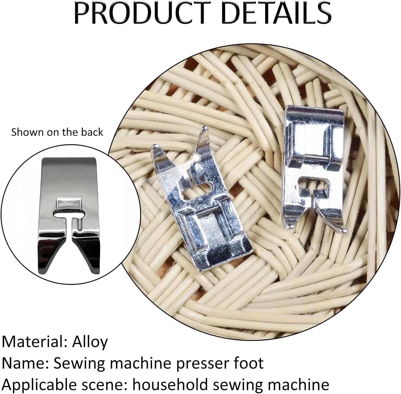 دو عدد پایه چرخ خیاطی چندمنظوره برای چرخ خیاطی های خانگی، پایه دوخت مستقیم و زیگزاگ، لوازم جانبی استیل ضد زنگ، سازگار با چرخ خیاطی های پایه کوتاه