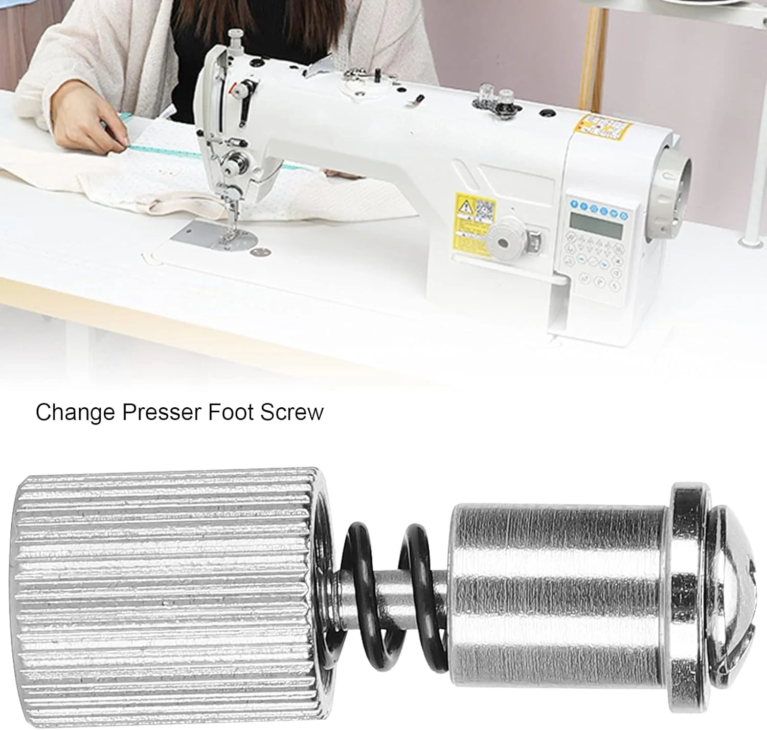 پیچ پایه فشاری تعویض سریع یونیورسال، تعویض پایه فشاری استیل ضد زنگ، پیچ تعویض پایه فشاری ضد زنگ برای چرخ خیاطی