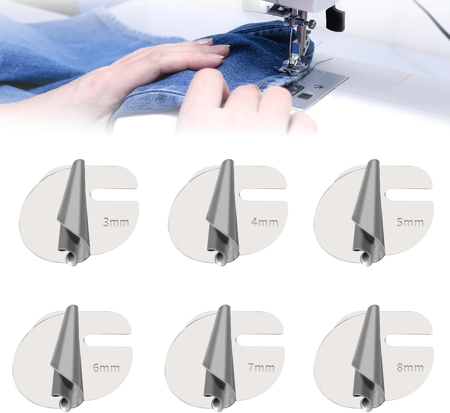 مجموعه پایه لب تو جهانی چرخ خیاطی، پایه فشار دهنده لب تو با عرض 3mm/4mm/5mm/6mm/7mm/8mm، پایه فشار دهنده چرخ خیاطی حرفه ای، پایه لب تو، پایه لب تو اسکرول منحنی صنعتی خانگی، 6 عدد مجموعه پایه لب تو جهانی چرخ خیاطی، پایه فشار دهنده لب تو با عرض 3mm/4mm/5mm/6mm/7mm/8mm، پایه فشار دهنده چرخ خیاطی حرفه ای، پایه لب تو، پایه لب تو اسکرول منحنی صنعتی خانگی، 6 عدد