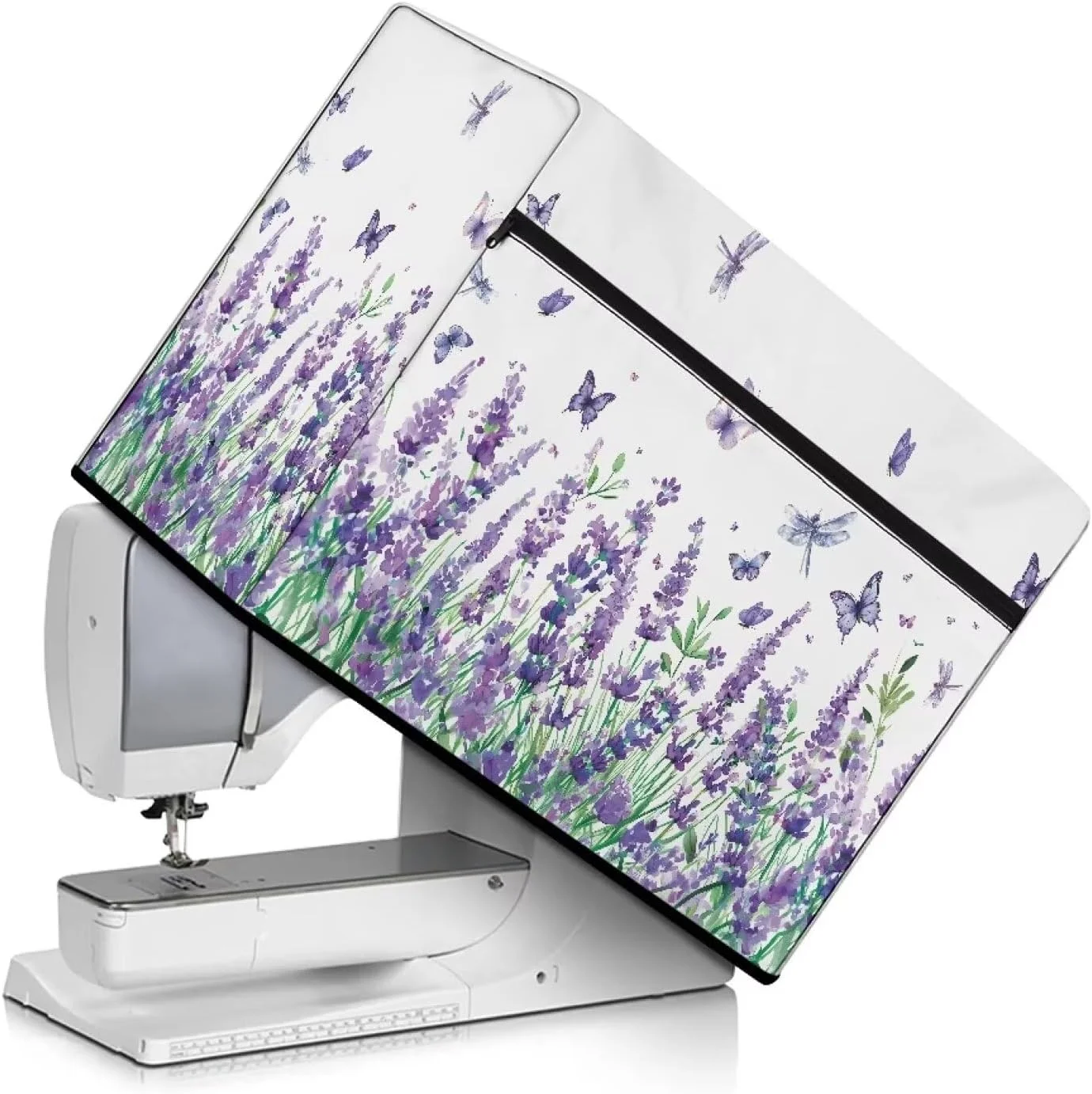 روکش گرد و غبار چرخ خیاطی Uorisanigo با جیب نگهداری، یاسی بنفش، روکش محافظ جهانی برای اکثر چرخ خیاطی های استاندارد، لوازم جانبی تزئینی محافظ روکش گرد و غبار چرخ خیاطی Uorisanigo با جیب نگهداری، یاسی بنفش، روکش محافظ جهانی برای اکثر چرخ خیاطی های استاندارد، لوازم جانبی تزئینی محافظ