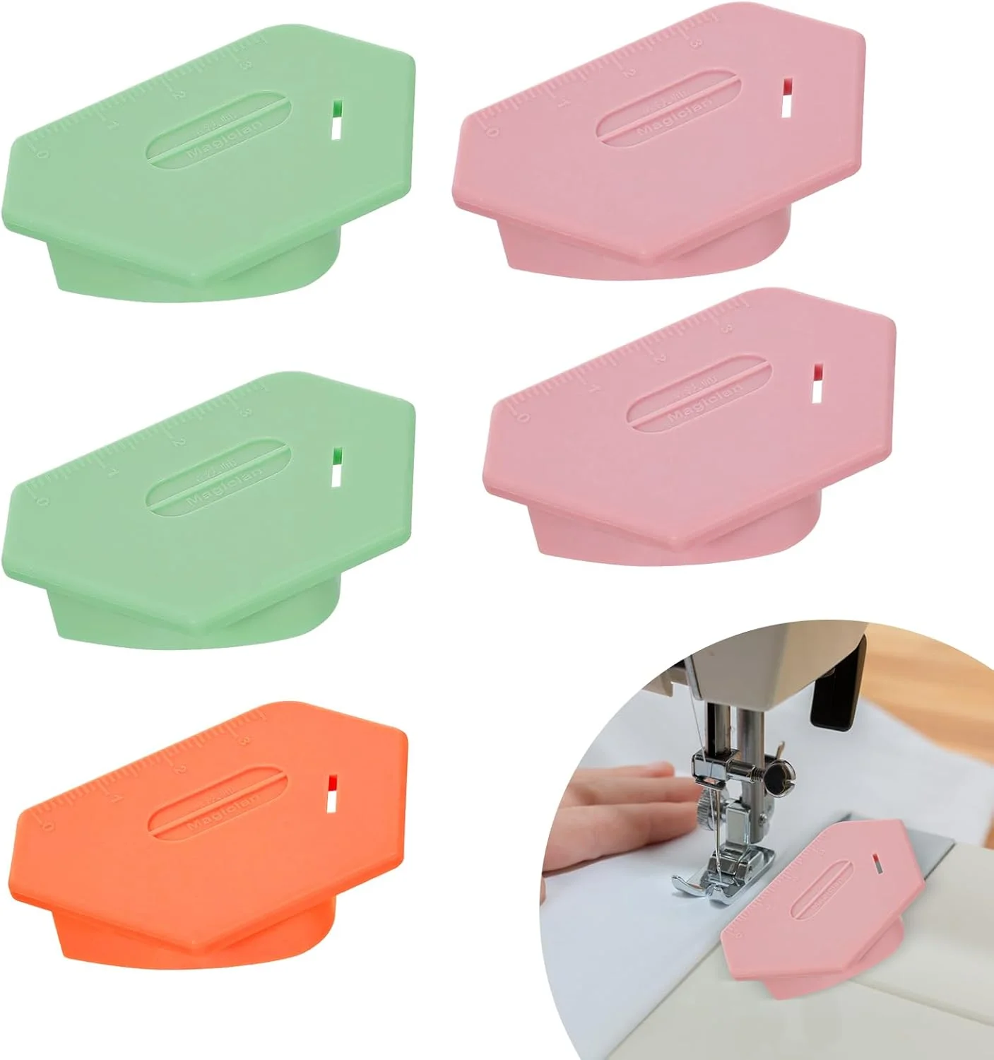 راهنمای درز مغناطیسی ارتقا یافته 5 عددی برای چرخ خیاطی با مقیاس، مناسب برای دوخت مستقیم و منحنی، لوازم لحاف دوزی، لوازم جانبی خیاطی برای اکثر چرخ خیاطی های مغناطیسی - 3 رنگ راهنمای درز مغناطیسی ارتقا یافته 5 عددی برای چرخ خیاطی با مقیاس، مناسب برای دوخت مستقیم و منحنی، لوازم لحاف دوزی، لوازم جانبی خیاطی برای اکثر چرخ خیاطی های مغناطیسی - 3 رنگ