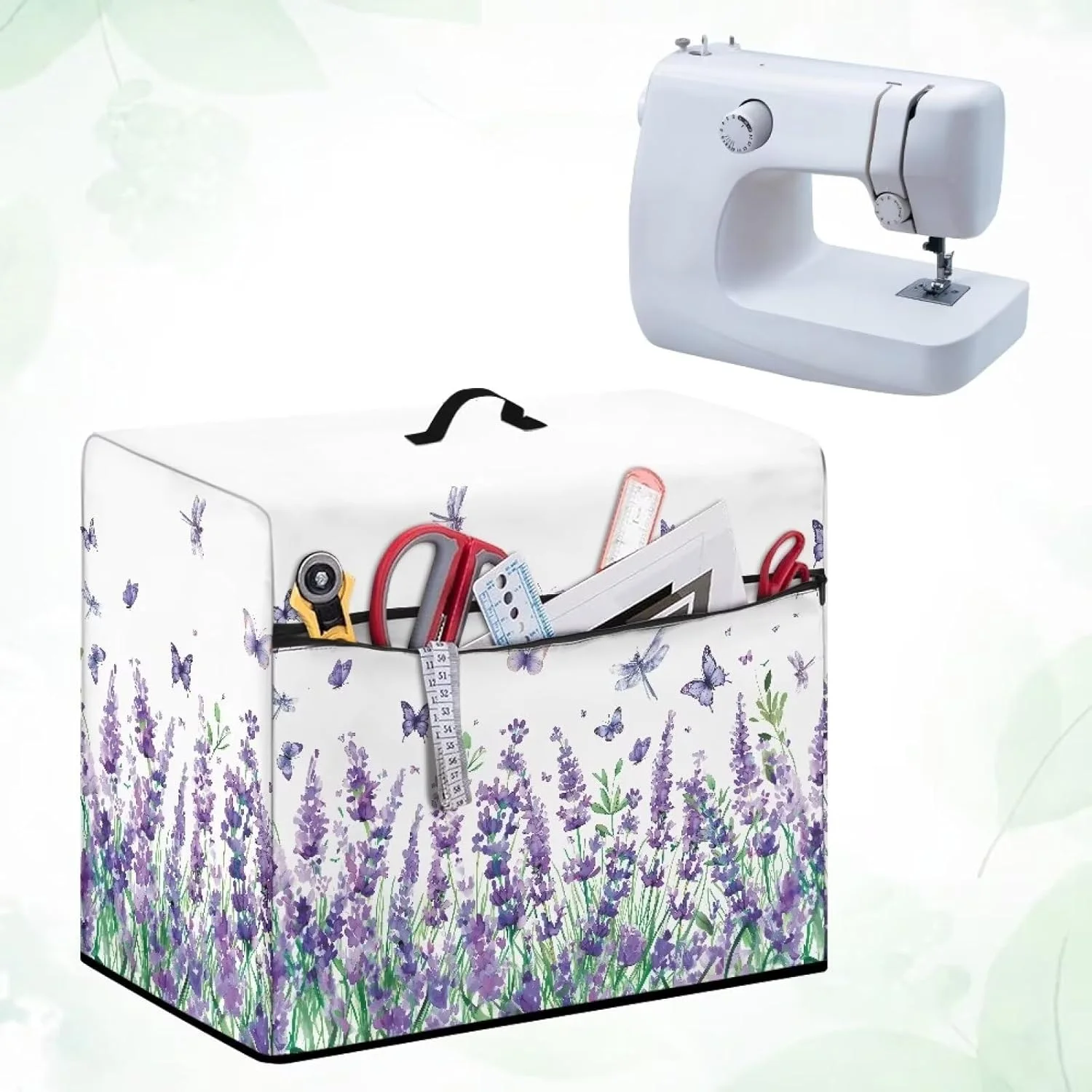 روکش گرد و غبار چرخ خیاطی Uorisanigo با جیب نگهداری، یاسی بنفش، روکش محافظ جهانی برای اکثر چرخ خیاطی های استاندارد، لوازم جانبی تزئینی محافظ روکش گرد و غبار چرخ خیاطی Uorisanigo با جیب نگهداری، یاسی بنفش، روکش محافظ جهانی برای اکثر چرخ خیاطی های استاندارد، لوازم جانبی تزئینی محافظ