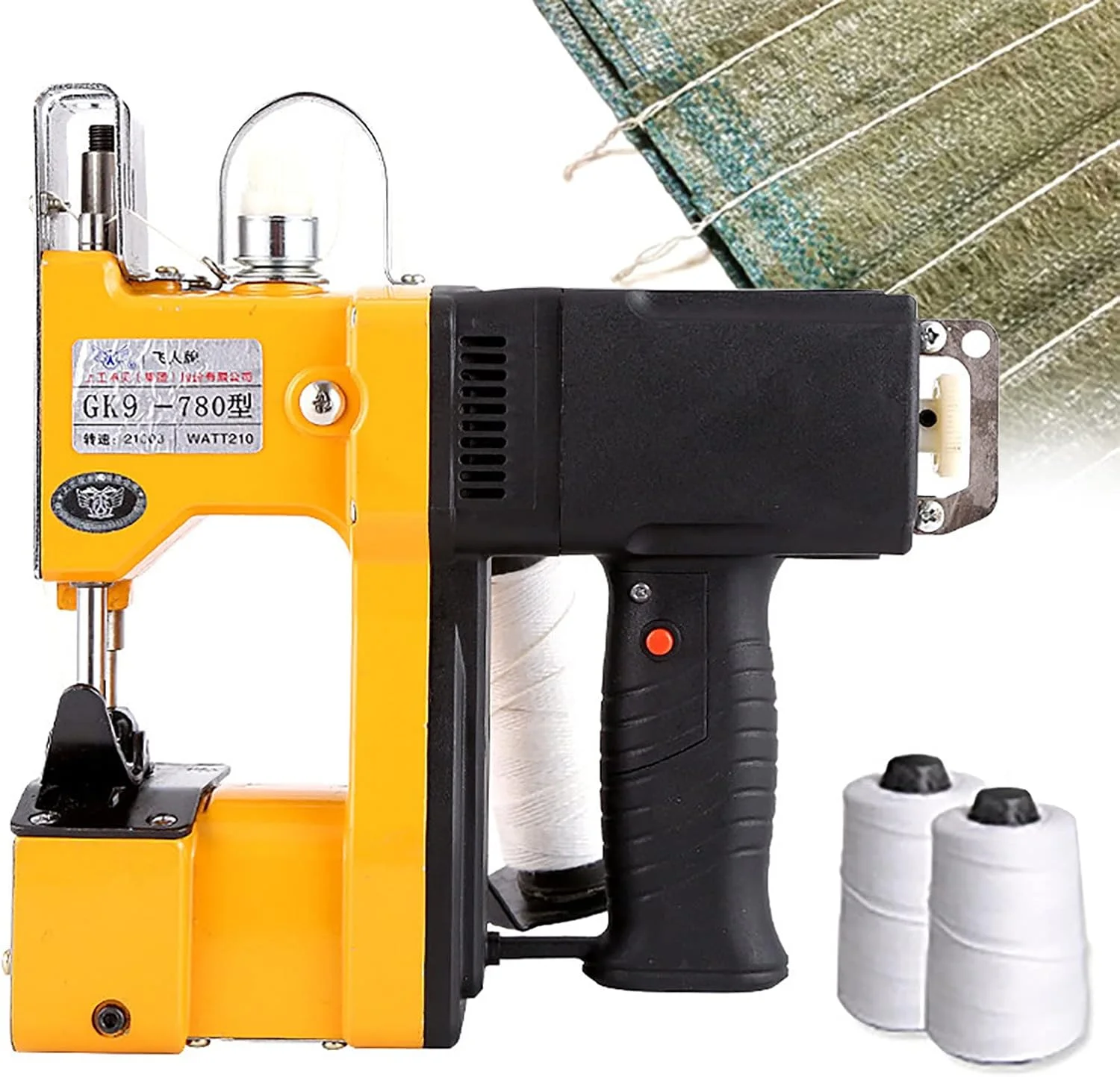 دستگاه کیسه دوز دستی UZOURI، دستگاه دوخت کیسه برقی با 2 عدد نخ دوخت، گیج قابل تنظیم 7-10 میلی متر، برای کیسه/بافته/برنج/پوست ماری/کاغذ/کیسه های پلاستیکی دستگاه کیسه دوز دستی UZOURI، دستگاه دوخت کیسه برقی با 2 عدد نخ دوخت، گیج قابل تنظیم 7-10 میلی متر، برای کیسه/بافته/برنج/پوست ماری/کاغذ/کیسه های پلاستیکی