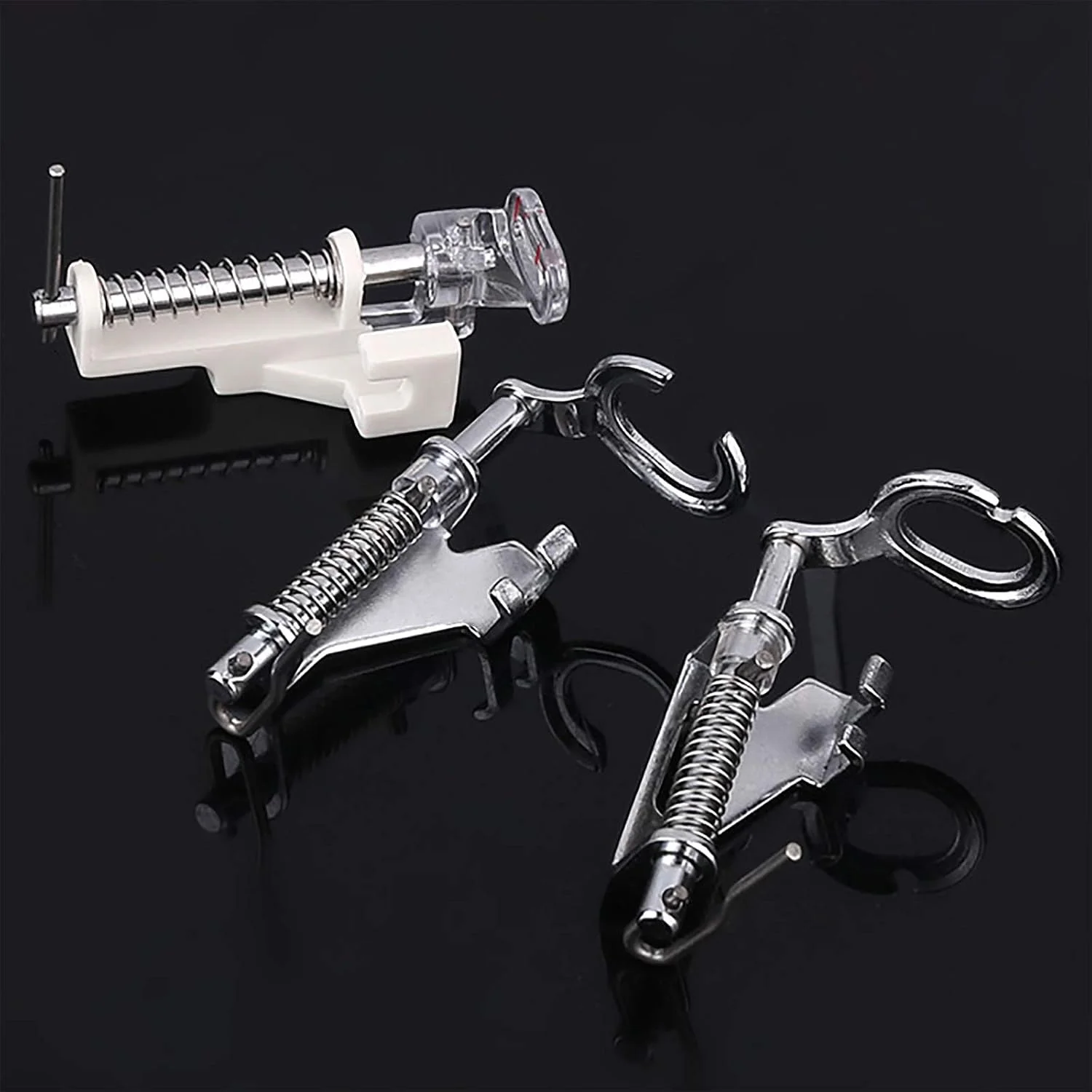 پایه های فلزی بزرگ سه عددی VANICE برای گلدوزی/دوخت آزاد مناسب برای همه چرخ خیاطی های پایه کوتاه Brother Singer Janome Babylock و سایر چرخ خیاطی ها - شامل پنجه بسته، پنجه باز و پایه لحاف دوزی