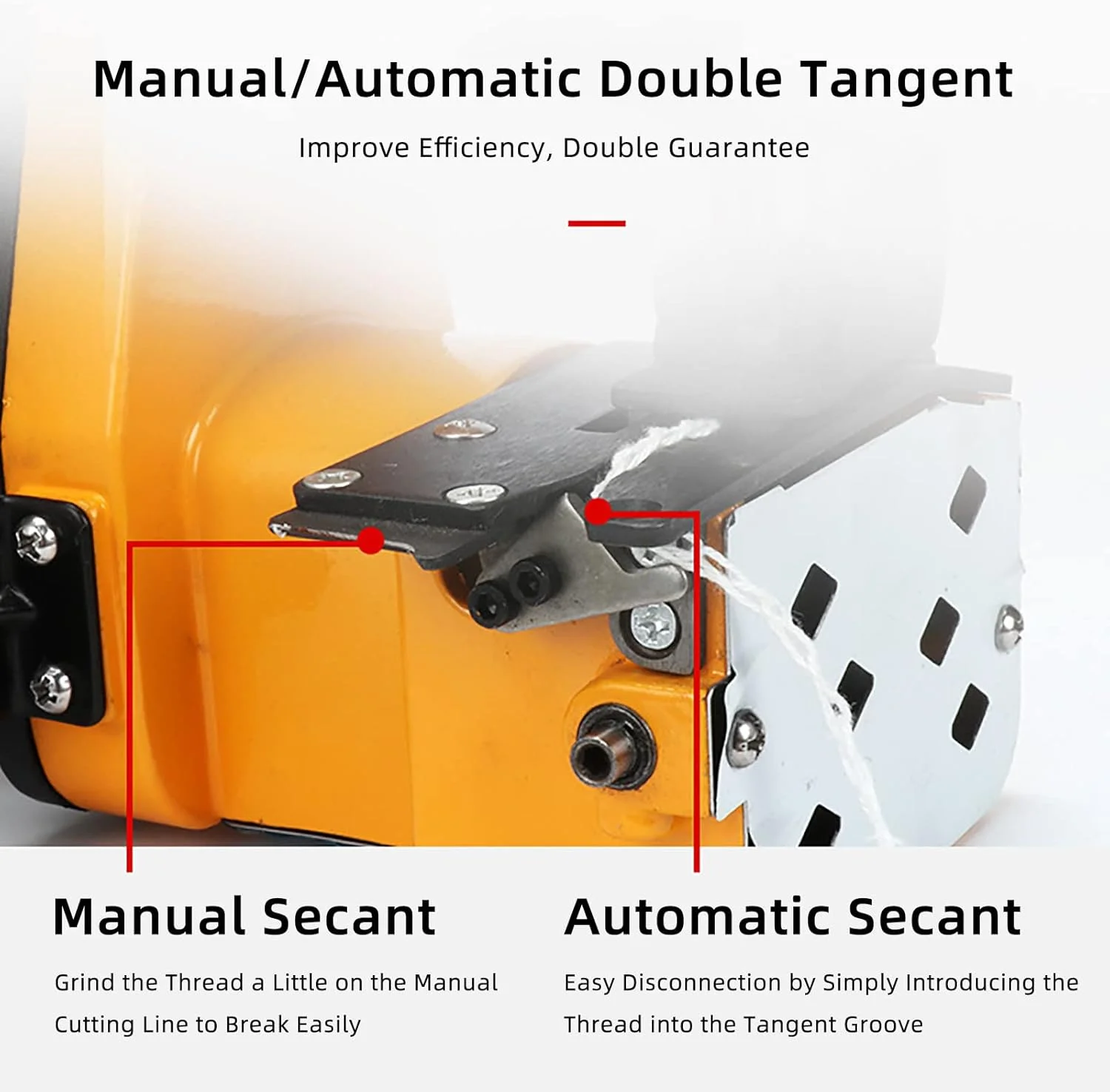 دستگاه کیسه دوز دستی UZOURI، دستگاه دوخت کیسه برقی با 2 عدد نخ دوخت، گیج قابل تنظیم 7-10 میلی متر، برای کیسه/بافته/برنج/پوست ماری/کاغذ/کیسه های پلاستیکی