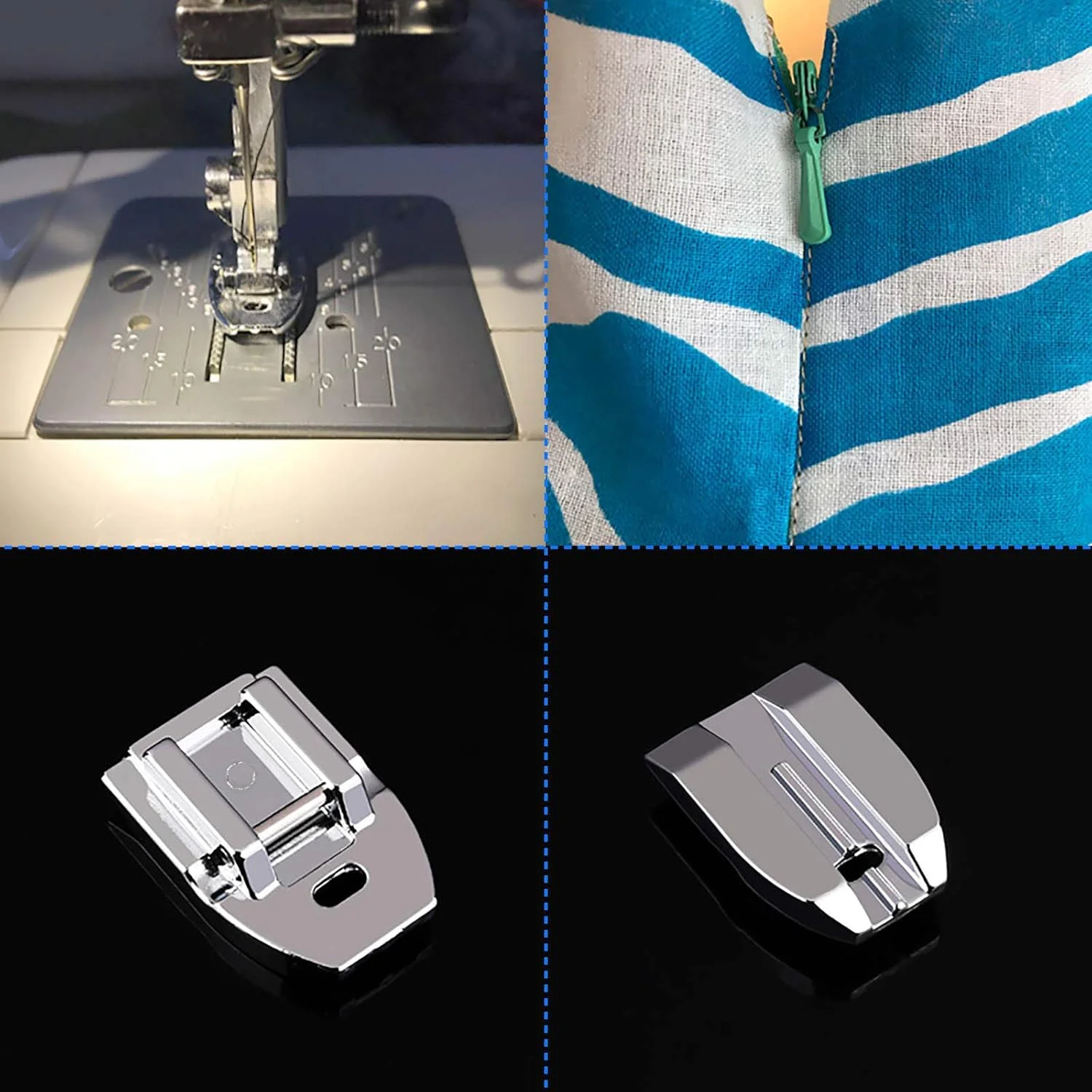 پایه زیپ مخفی نامرئی چرخ خیاطی VANICE، بسته 3 عددی، مناسب برای تمام چرخ خیاطی های پایه کوتاه ضامن دار سینگر، برادر، بیبی لاک، یورو-پرو، ژانومه، کنمور، وایت، جوکی، نیو هوم، سیمپلیسیتی، النا و غیره پایه زیپ مخفی نامرئی چرخ خیاطی VANICE، بسته 3 عددی، مناسب برای تمام چرخ خیاطی های پایه کوتاه ضامن دار سینگر، برادر، بیبی لاک، یورو-پرو، ژانومه، کنمور، وایت، جوکی، نیو هوم، سیمپلیسیتی، النا و غیره