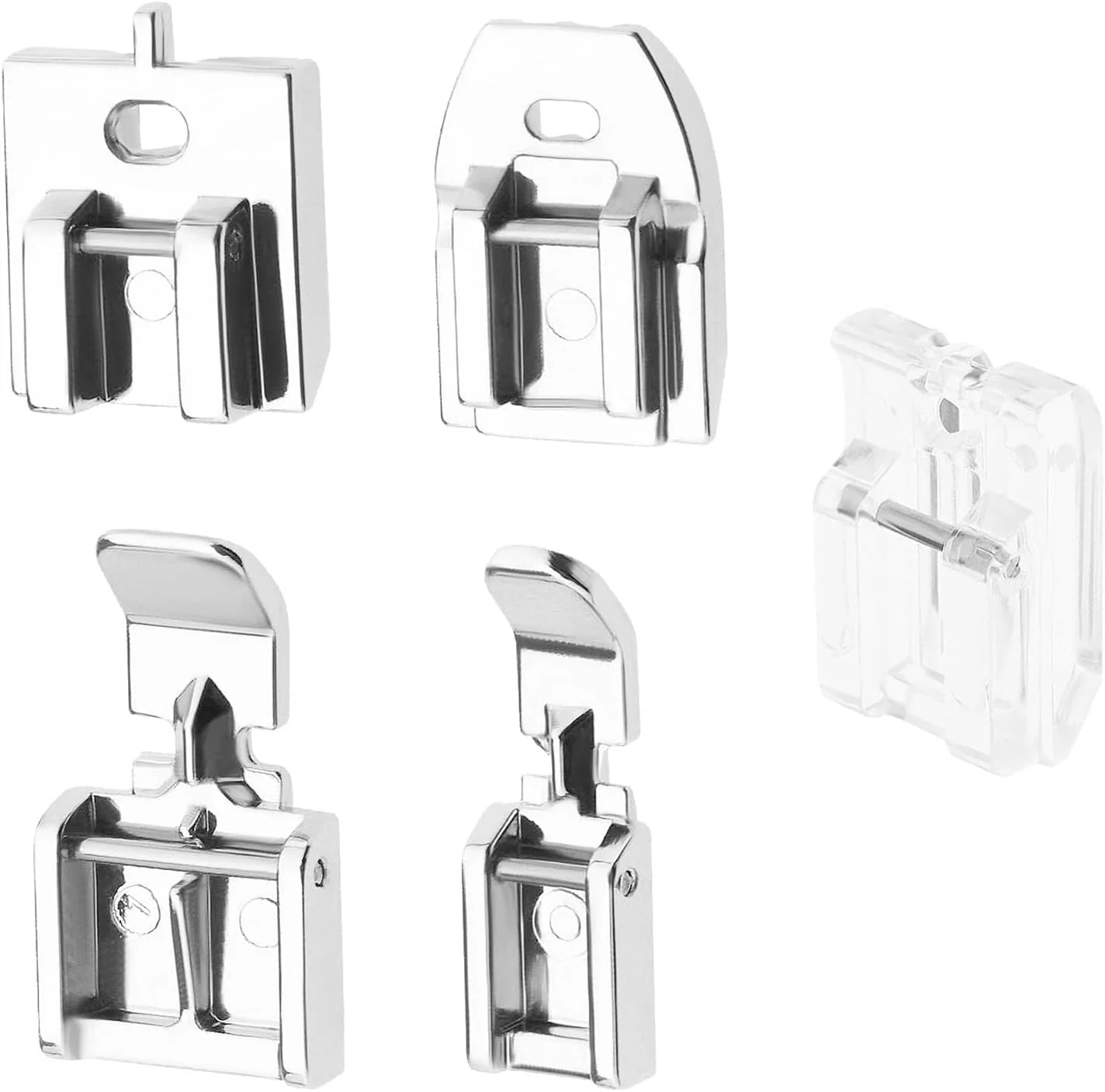 مجموعه 5 عددی پایه های چرخ خیاطی VZU شامل پایه زیپ، مناسب برای چرخ خیاطی های خانگی Brother Singer Janome مجموعه 5 عددی پایه های چرخ خیاطی VZU شامل پایه زیپ، مناسب برای چرخ خیاطی های خانگی Brother Singer Janome